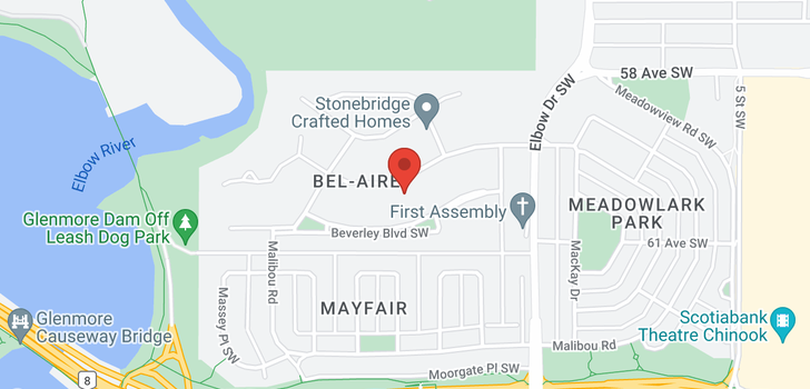 map of 1219 BEL-AIRE DR SW
